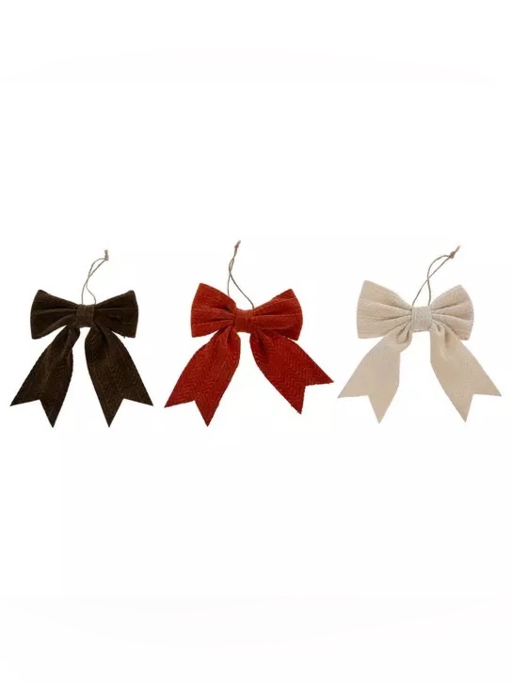 (2) Sets Brown, Orange & Cream Bows